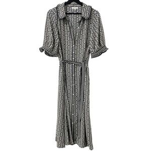 Max Studio Button Front Midi Dress